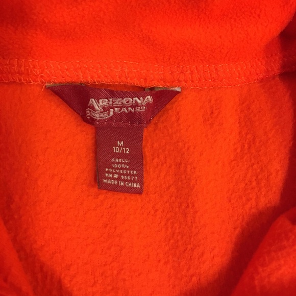 [Arizona] Orange Zip-Up Fleece Jacket - Picture 4 of 4